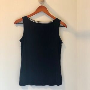 Talbots Tee, Sleeveless Bateau Neck Tank, Indigo Blue, Petite P (0-2), Like New